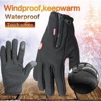 AliExpress NONE Windproof Warm Gloves For Winter Anti Slip Silicon Touch Screen Full Finger Cold-proof Bicycle Cycling Touchscreen Sport Gloves