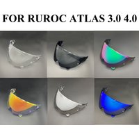 Helmet Visor Lens for RUROC ATLAS 3.0 4.0 Motorcycle Helmets Shield Goggles Plating Silver Red Replacement Glass Accessories