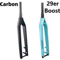 Widelec przedni do roweru górskiego 29ER MTB z karbonu, sztywny, Boost 15*110mm, wewnętrzne prowadzenie kabli, hamulec tarczowy, rotor 180mm.