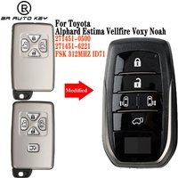 Upgrade Replacement Smart Remote Key for Toyota Alphard Vellfire Previa Voxy Noah 2005-2014 271451-6221 6230 FSK 312mhz 4D Chip