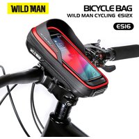 WILD MAN ES16 EVA Bicycle Bag Hard Shell Handlebar Mobile Phone Touch Screen Bracket Waterproof Box Riding Equipment Accessories