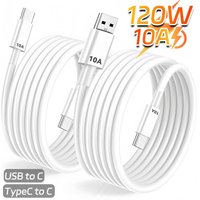 10A USB A To C Cable Type C To C Data Cable High Speed 0.25/1/1.5/2m Charging Cord for Android IPhone Fast Stable Transfer Wires