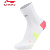 Li-Ning Unisex Running Socks LN BACTERIA PROOF 55%Polyester 33.9%Polyamide 11.1%Elastane LiNing Soft Reflective Socks AWSW089