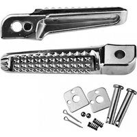 AliExpress HOMEFISH 1 Pair Motorcycle Foot Pegs Footrests Black Aluminum Alloy + Wear-Resistant Pedals Fit for Most Dirt Bike Moto Cruiser