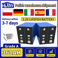 HLXNY LiFePO4 3,2V 360Ah Klasse A LFP-Zellenbatterie 12V 24V 48V DIY-Kit für Campingfahrzeuge RV EV Solarpanel-Set Nowa Bateria