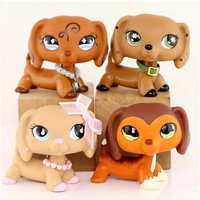 Zestaw takśni Mini Pet Shop 081 # 675 # 640 # 909 4 szt. Pies z akcesoriami dla zwierząt