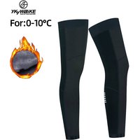 Ykywbike Winter Cycling Leg Warmers Pro Team Thermal Fleece Windproof Soft Shell Knee Sleeve Breathable Mtb Bike Protect Cover