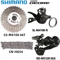 Shimano DEORE M4100 10s Group M4120 M5120 Rear Derailleur Shifter Sunshine 11-46T 11-42T 11-50T Cassette Hg54 Chain MTB Set