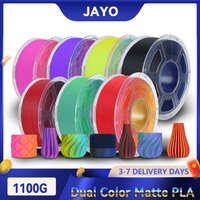 JAYO 3D PLA Matte Dual Color PLA Filament with Matte Finish 1.75mm 1100G PLA Matte 3D Printing Materials for 3D Printer& Pen