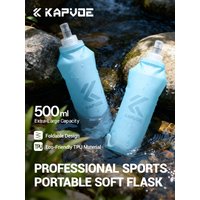 AliExpress kapvoe Kapvoe Folding Water Bottle TPU BPA-Free Collapsible Soft Flask Outdoor Sport Hiking Camping Running Portable Soft Water Bottle