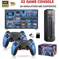X2 Game Stick 256G 60000+ 4K HD Video Game Console Wireless Controller 2.4G Double Wireless Controller Game Stick For N64/PSP