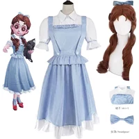 Dorothy Cospaly Costumes jeu identité V pour anime expo personnage de jeu populaire robe bleue cheveux bruns