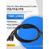 AliExpress IMEIQI Electric Bike 1T2/1T4/1T5 Waterproof Cable Controller Light Ebrake Throttle Display EBike Cable For Ebike Conversion Accessories