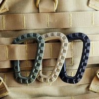 1/6PCS Tactical Backpack Buckle Fast Tactical Carabiner Plastic Hook D Shape Mosqueton Gear For Outdoor Camping