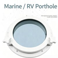 Marine Watertight Window, Decorative Porthole & Hatch Cover for Yacht, Boat and RV, Glass Access Window for Storage Box
