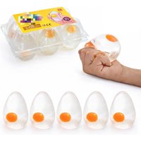 Viral Egg Splat Squeeze Toy: Clear Liquid Filled Water Ball, ASMR Smash Relief Fidget, Slow Rebound Desk Toy, Anxiety Reducer
