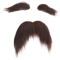 Black Fake Mustache Eyebrows Set Self Adhesive Men Costume Accessory Stick On Beard Prop Hair Cosplay Costumes Accessories Old