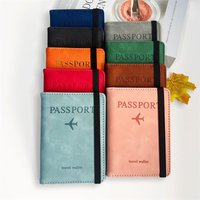 PU Leather Card Case Passport Holder Business Passport Covers Holder Multi-Function ID Bank Card Wallet Case Travel Accessories