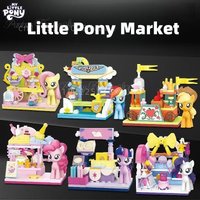 2025 My Little Pony Building Blocks Twilight Sparkle Street Markets Assembly Toy Models Anime Collectibles Children's Gifts