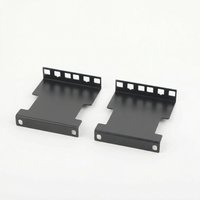 1U/2U 2x Server Rack Depth Extender (Left & Right Pair), Embedded Rack Mount Adapter, Black, for 19-inch Network Server Racks