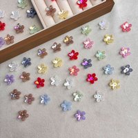 30/50/100Pcs16mm, Acrylic, Jelly, AB Color Plated, Five-petal Flower, Receptacle, DIY, Loose Beads, Beads, Accessories