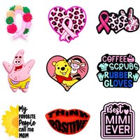 10pcs Silicone Focal Beads Breast Cancer Beads for DIY Beadable Pen Jewelry Making Keychain Bracelet Handmade Accessories