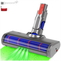 A61I Vacuum Attachment For Dyson V15 V11 V10 V8 V7 Soft Roller Brush Replacement With Dust Light For Hardwood Floor Cleaning