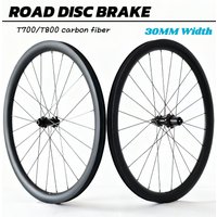 AliExpress NONE Tubeless Ready 30mm Gravel Carbon Wheelset 700C UD Carbon Rim 24H Disc Brake Center Lock for Cyclocross Road Bike Wheel