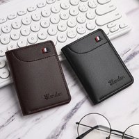 Minimalist Ultra Thin Vertical Men's Personalized Soft Wallet For Students Fashion