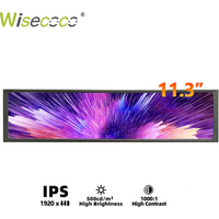 Wisecoco 11.3inch Portable 1920*440 Long mini Display Sub Screen IPS LCD Stretch Wide for PC Case Aida64(No AMD iGPU support)