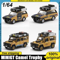 Pre-Sale Minigt 1:64 Camel Trophy With Land Rover Range Rover 1981 Defender 90 110 Model Toys Gifts Boy Ornament Christmas New