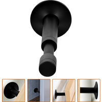 Black Heavy Duty Door Bumper Punch Free Hydraulic Buffer Door Stopper Metal Commercial Stops Floor Wall Mounted Bumper Glass