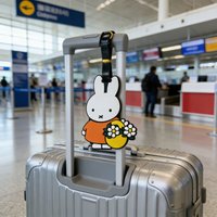 Hot Cartoon Miffy Series Luggage Tag Cartoon Character Creativity Exquisite PVC Boarding Pass Suitcase Pendent
