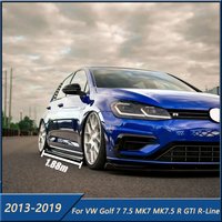 High Quality Carbon Look Side Skirts Lip Extensions Trims For VW Golf 7 7.5 MK7 MK7.5 R GTI R-Line 2013-2019 Side Bumper Lip