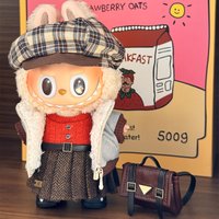 Suitable For 17cm Labubu Doll Clothes Labubu Cute Clothes College Style Set Doll Accessories Doll Clothes Cute College Style