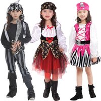 Girls Pirate Costumes Festival Performance Costumes Birthday Party Pirate Character Dress (Not Include Weapon)