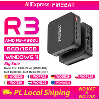 FIREBAT 2026 Mini-PC R3 AMD Ryzen 3 4300U LPDDR4 8GB 16GB RAM 256GB 512GB SSD Windows11 Pro Desktop-Computer Wifi6 BT5.2 Unterstützt 4K 60Hz