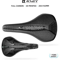 AliExpress RYET 3D Printed Full Carbon Bike Saddle 265mm*142 Bicycle Seat MTB Gravel Road Wide Seating 7*9mm Cycling Cushion Bicycle Parts