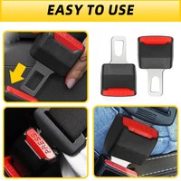 2PC Universal Car Seat Belt Clip Extender Thick Insert Socket Safety Lock Buckle Plug Auto Seat Belt Protector Accessories