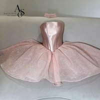 Pink Satin Princess-Style Evening Gown with Full Skirt And Strapless Halter Neck Elegant Women's Formal Dress