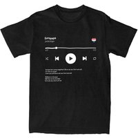 Europapa Joost Klein Eurovisions 2024 T-Shirt Media Player Style T-Shirts Short-Sleeve Tops Pure Cotton Crew Neck Clothing