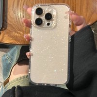 Soft Glitter Transparent Phone Case For Samsung A55 A56 5g A35 A54 A26 A16 A36 A15 A17 A07 A57 Shockproof Clear Silicone Cover