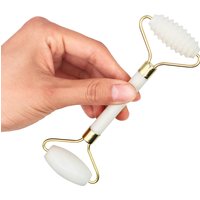 1pc Natural White Jade Roller Massager for Face Body Back Foot Massage Roller Facial Liftting Anti-wrinkle Double-end
