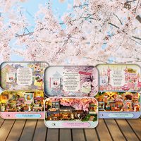 DIY Box Theatre Miniature Box Cute Doll Houses 3D Puzzle Assembly Building Model Funny Box Wooden Toys For Gifts DollHouses