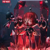 POP MART MEGA SKULLPANDA 400% Red Crystal Series Toy Figurine Mystery Blind Box Home Decor Ornament Genuine Collectible