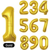 32inch Number 0-9 Foil Balloon Large Digital Balloon for Birthday Baby Shower Wedding Graduation Anniversary Party Decor