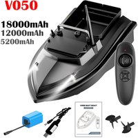 V050 Fishing Bait Boat 500m Remote Control Bait Boat Dual Motor Fish Finder 2KG Loading Support Automatic Cruise/Route Black