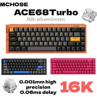 MCHOSE Ace68 Turbo 16k Magnetic Switch Keyboard Aluminium Alloy 0.001mm E-Sports Keyboard Ergonomics Low Delay Gamer Keyboards