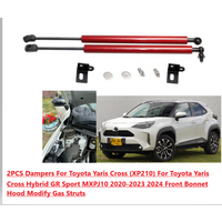 2x Hood Damper For 2020-2025 Toyota Yaris Cross XP210 Hybrid GR Sport Front Bonnet Modify Gas Struts Lift Support Shock Absorber