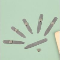 3 Size Stainless Steel Collar Stays for Men Shirt Collar Support Business Men Gift Stiffener Inserts for Fixed Shirt Collars